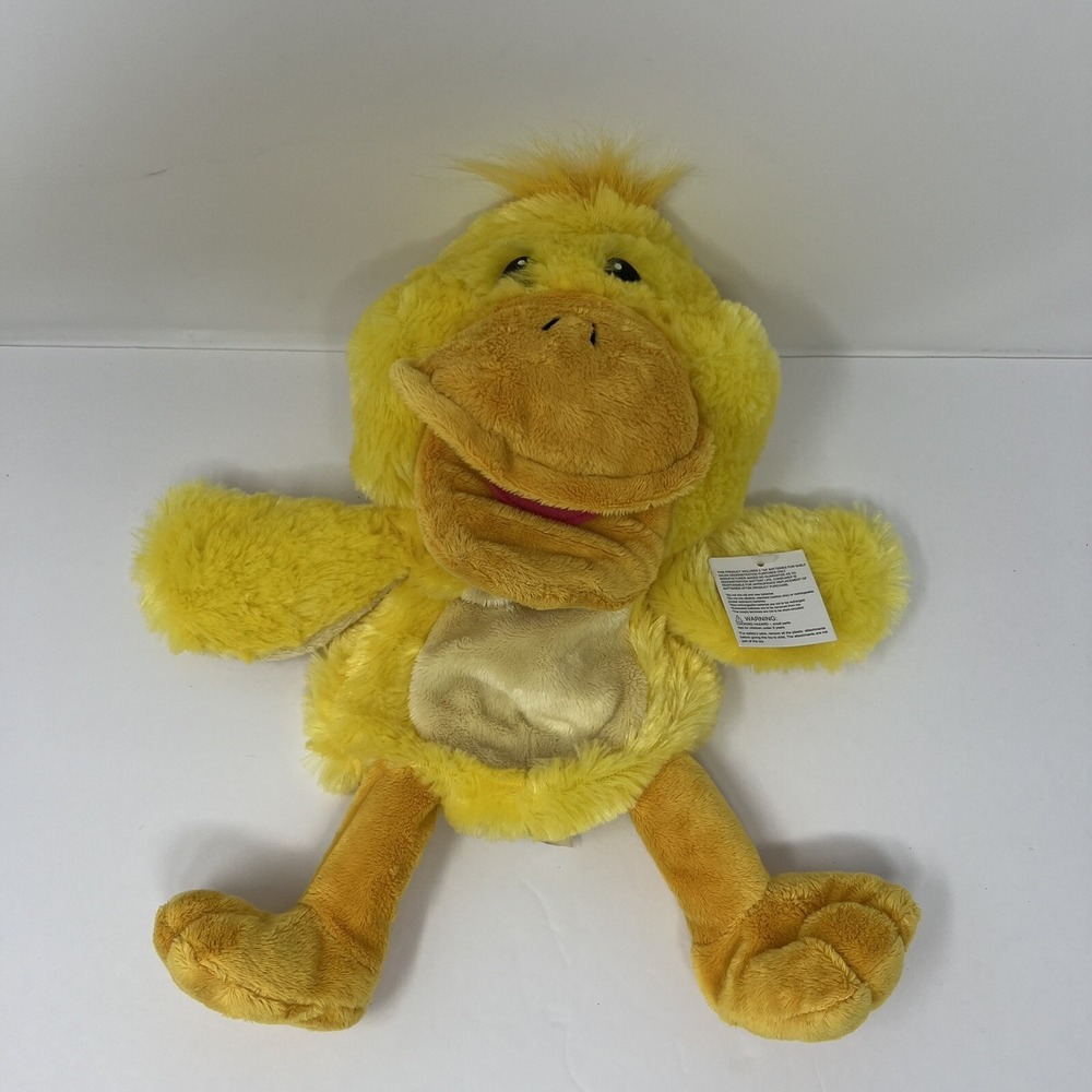 KellyToy Quacking Duck Hand Puppet Plush Stuffed Animal 13 inches Soft Furry Toy - Picture 3 of 16
